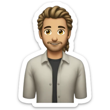 italian-20year-old-male-man-bun sticker