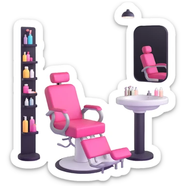 group of hairstylists training together in beauty salon sticker