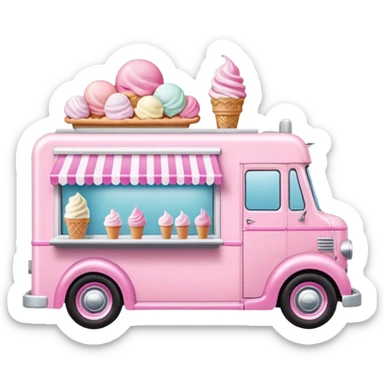 Barbie’s 1937 expanding ice cream dream house food truck  sticker