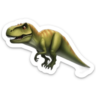 T-Rex flying a ufo sticker