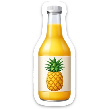 Bottle pineapple juice sticker