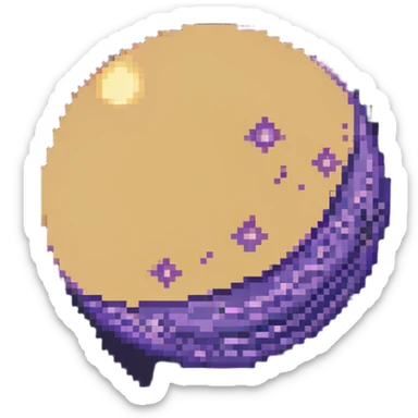 Venus planet circular without rings, golden atmosphere sticker