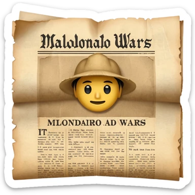 a newspaper that reads MALDONADO WARS sticker