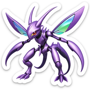 Shiny Genesect-Miraidon-Lunala-Fakémon-hybrid-creature (full body)  sticker