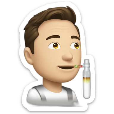 elon musk doing drugs, for educational purposes only, inclusiveness and positive, LGTBQ+ sticker