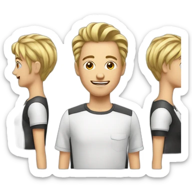 Friseur mit kam und schere sticker