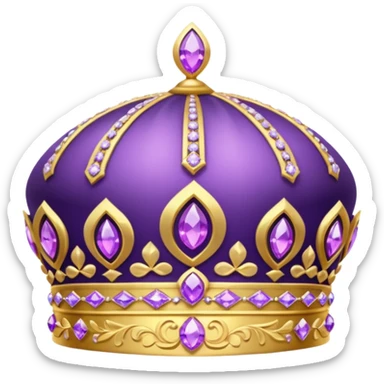 gold kokoshnik with purple diamonds sticker