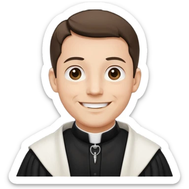 The priest presiding over the wedding sticker
