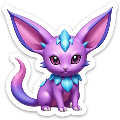 Shiny Exotic Espeon-Skitty-Nidorino-Hybrid-Creature sticker