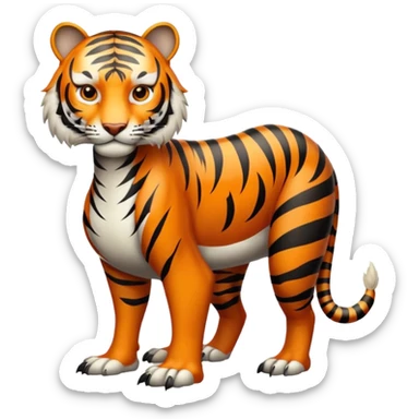 A fusion of a tiger and a goose sticker