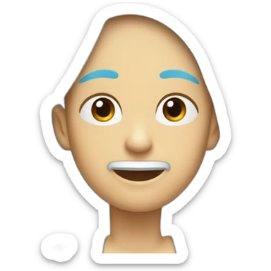 papagayo color rojo y azul pico blanco cola larga sticker