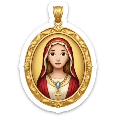 Mary Magdalene pendant solid gold sticker