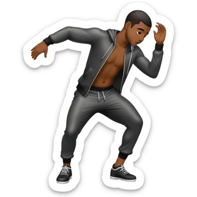 A black male twerking in the rain  sticker