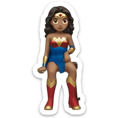 Wonderwoman waiting  sticker