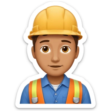 man character in work clothes sticker