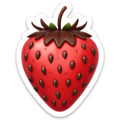 chocolate covered strawberry  sticker