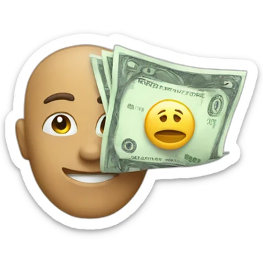 someone offering an offer and money sticker