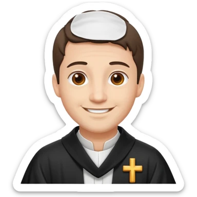 The priest presiding over the wedding sticker