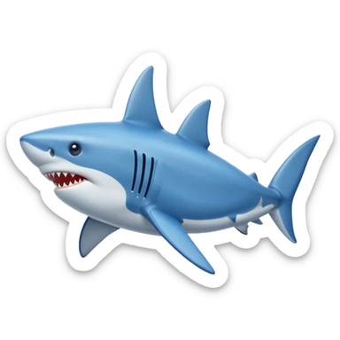 Put blue Nike shoes on the fins of the shark sticker