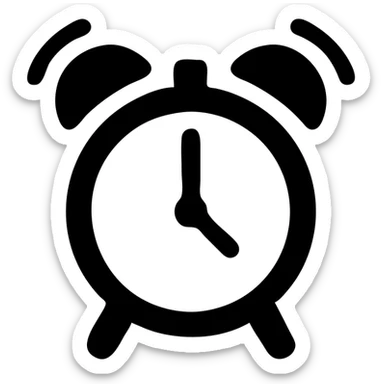 alarm icon in #edd6a0, filled, bold, flat, vector style sticker