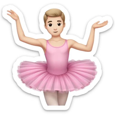 ballerina male in pink sticker