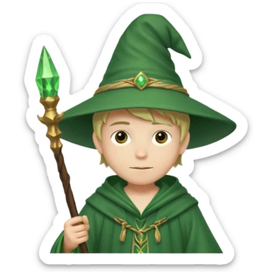 Verdant Wizard boy sticker