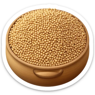 quinoa grains, uncooked, pile or scatter, beige to golden, round bead-like, matte, smooth, even size, subtle variation, no bowl, spoon, or garnish, soft lighting, emoji scale sticker