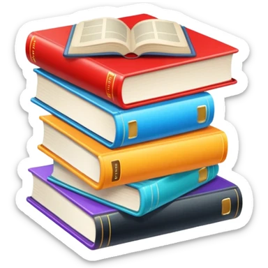 Modern books and magazines sticker