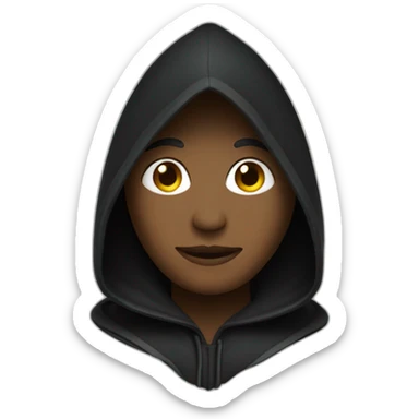 black hooded figure with a pointed hat sticker