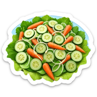 Veggie salad with no tomatoes sticker