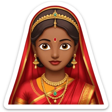South indian bride getup. sticker