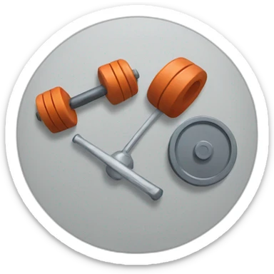 gym bar with plates sticker