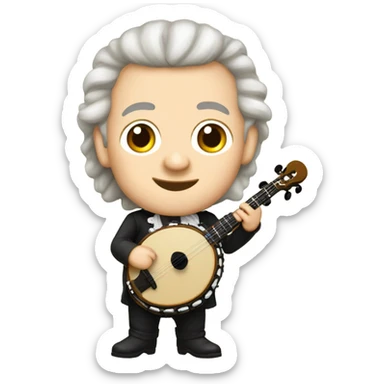 George Frideric Handel chibi banjo sticker