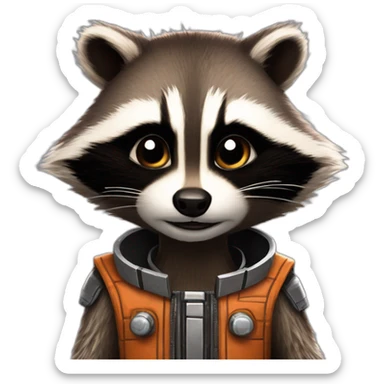 Rocket racoon gardians of galaxies sticker