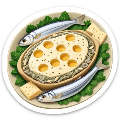 A glowing white bone surrounded by calcium-rich foods: sardines, yogurt, aged cheese, sesame seeds, almonds and kale sticker