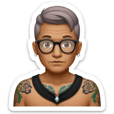 tattooed folk tattoo artist eccentric sticker