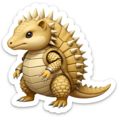 Sandshrew-Fakémon-hybrid-creature (full body)  sticker