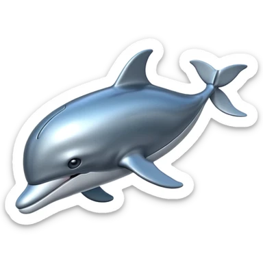 robot dolphin with iron skin sticker