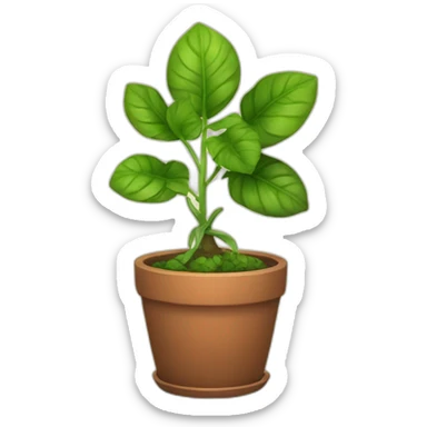 Divine plant in a pot sticker