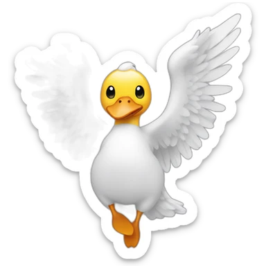 Un ange sur un canard sticker