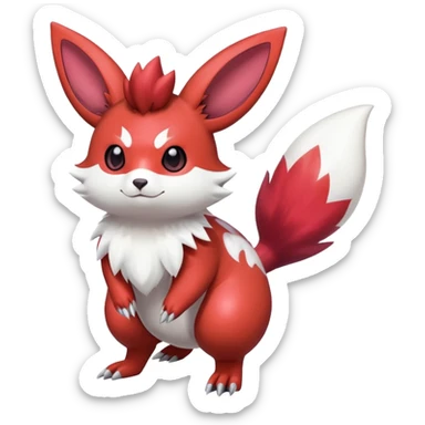 Shiny Furret-Flareon-Minccino-Zangoose-Hybrid (Full body) sticker