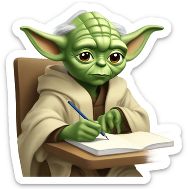 Master Yoda draws Mater Yoda picture sticker
