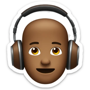 Brown Marshall headphones  sticker