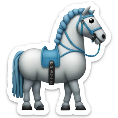 trojan horse made out of a ballon sticker