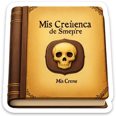 a book with the name "mis creencia de siempre" sticker