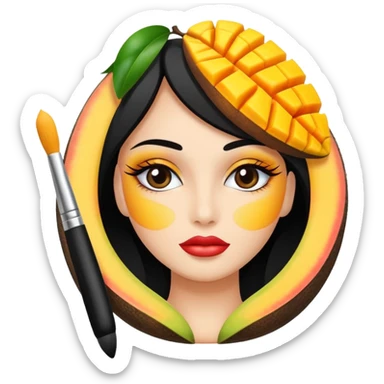 herramientas de maquillaje en negro sticker