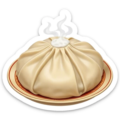 a single buuz Mongolian dumpling  sticker