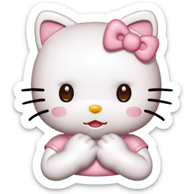 Hello kitty with all emotions  sticker