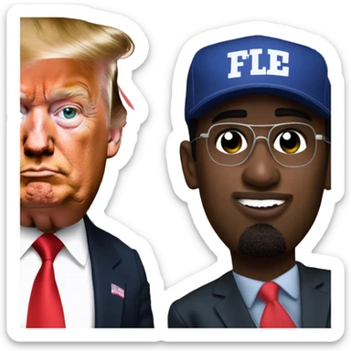 p diddy and donald trump  sticker