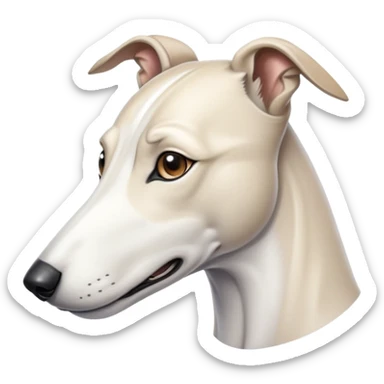 White greyhound sticker